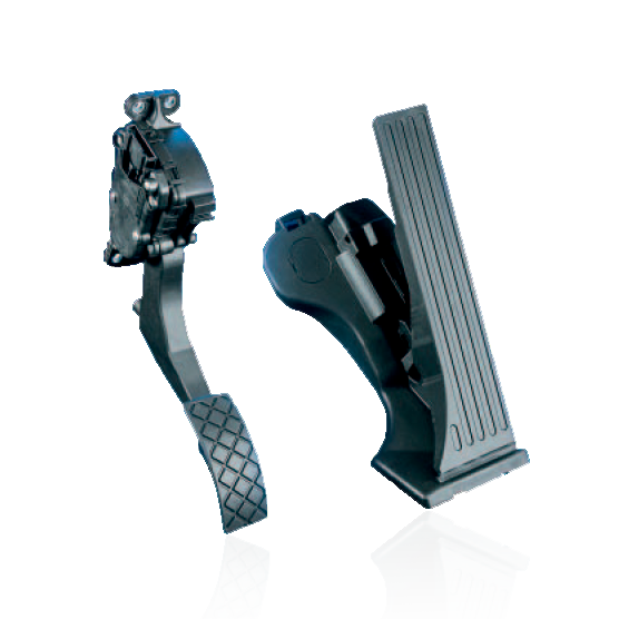 Brake and accelerator pedals as examples of automotive components